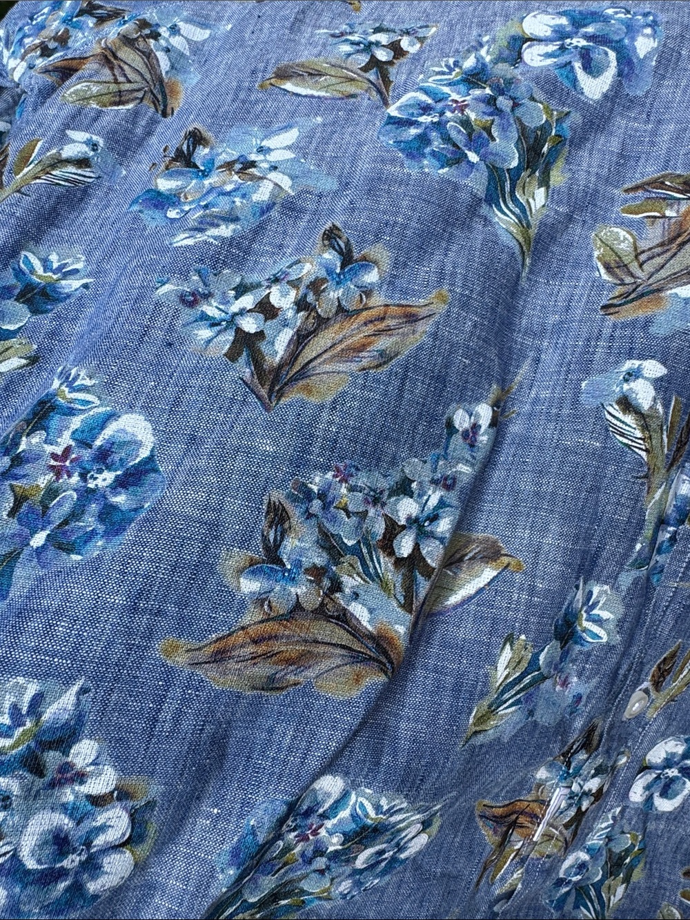 Frank & Eileen Blue Floral Rosie Short-Sleeve Button Shirt New Small - Picture 6 of 6